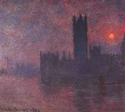Claude Monet Houses of Parliament at Sunset oil painting